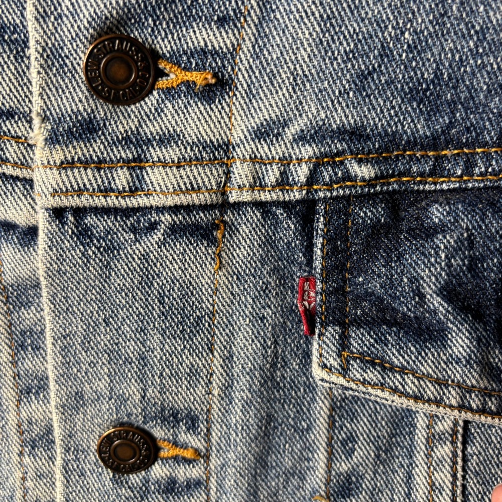 Vintage Y2K Levis 70598 4891 Denim Trucker Jacket Light Wash Mens Large Western - Picture 6 of 11